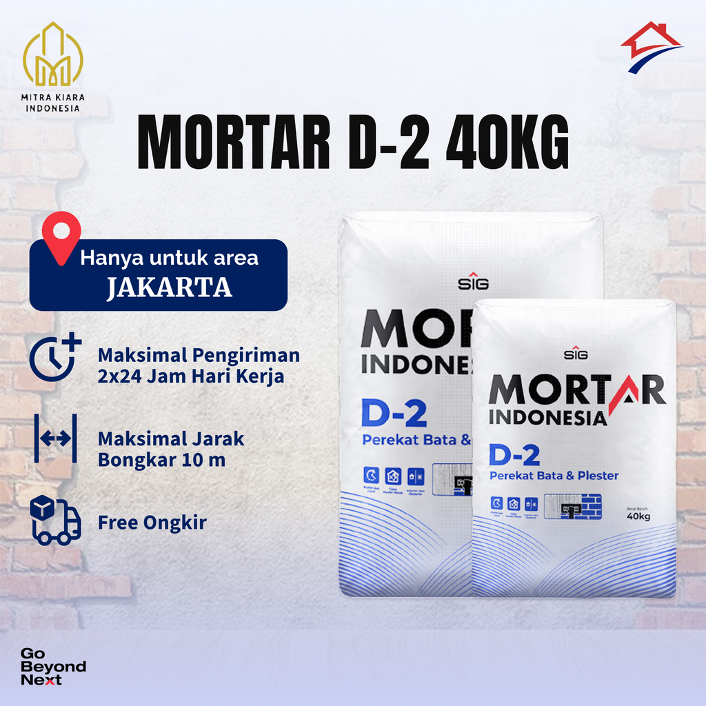 Mortar Indonesia Perekat Bata Ringan (D-1) Area DKI Jakarta