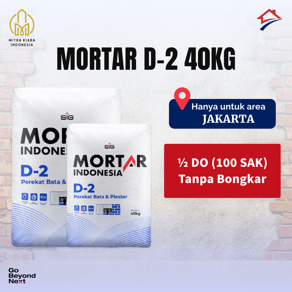 Mortar Indonesia Perekat Bata Ringan (D-1) Area DKI Jakarta