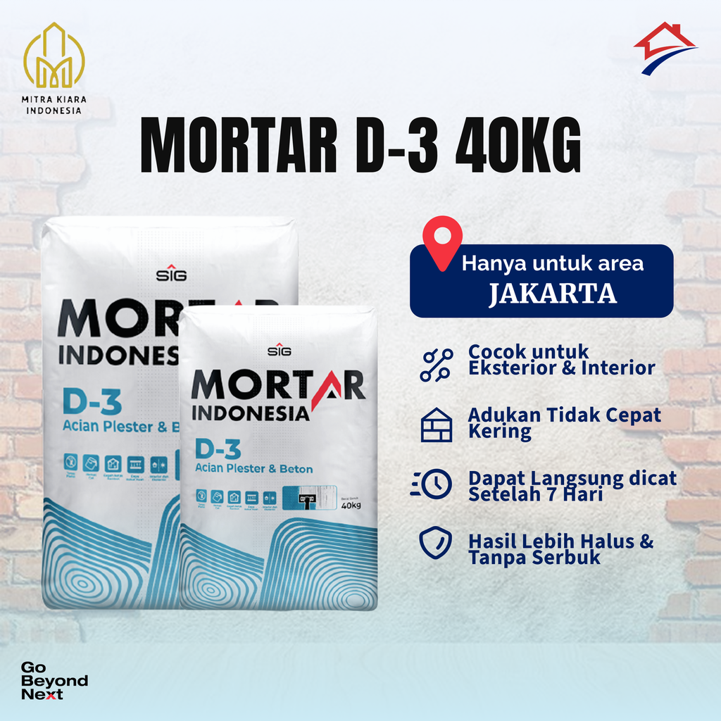 Mortar Indonesia Perekat Bata Ringan (D-1) Area DKI Jakarta