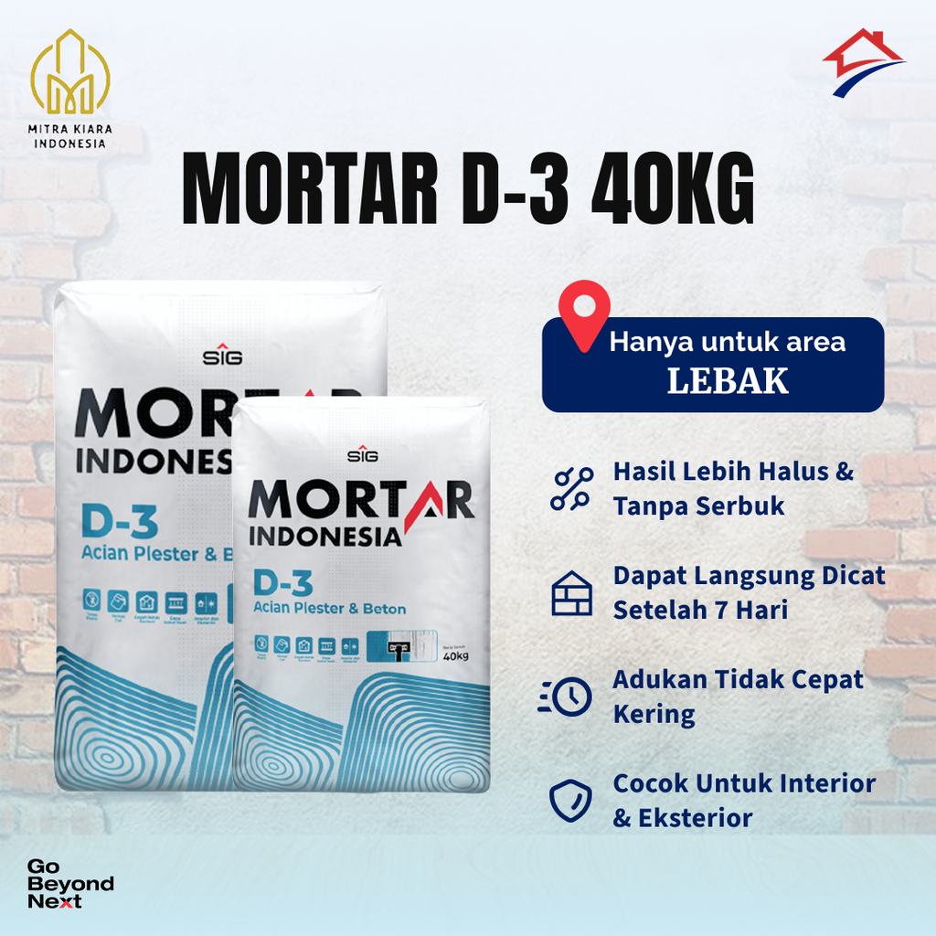 Mortar Indonesia Perekat Bata Ringan (D-1) Area DKI Jakarta