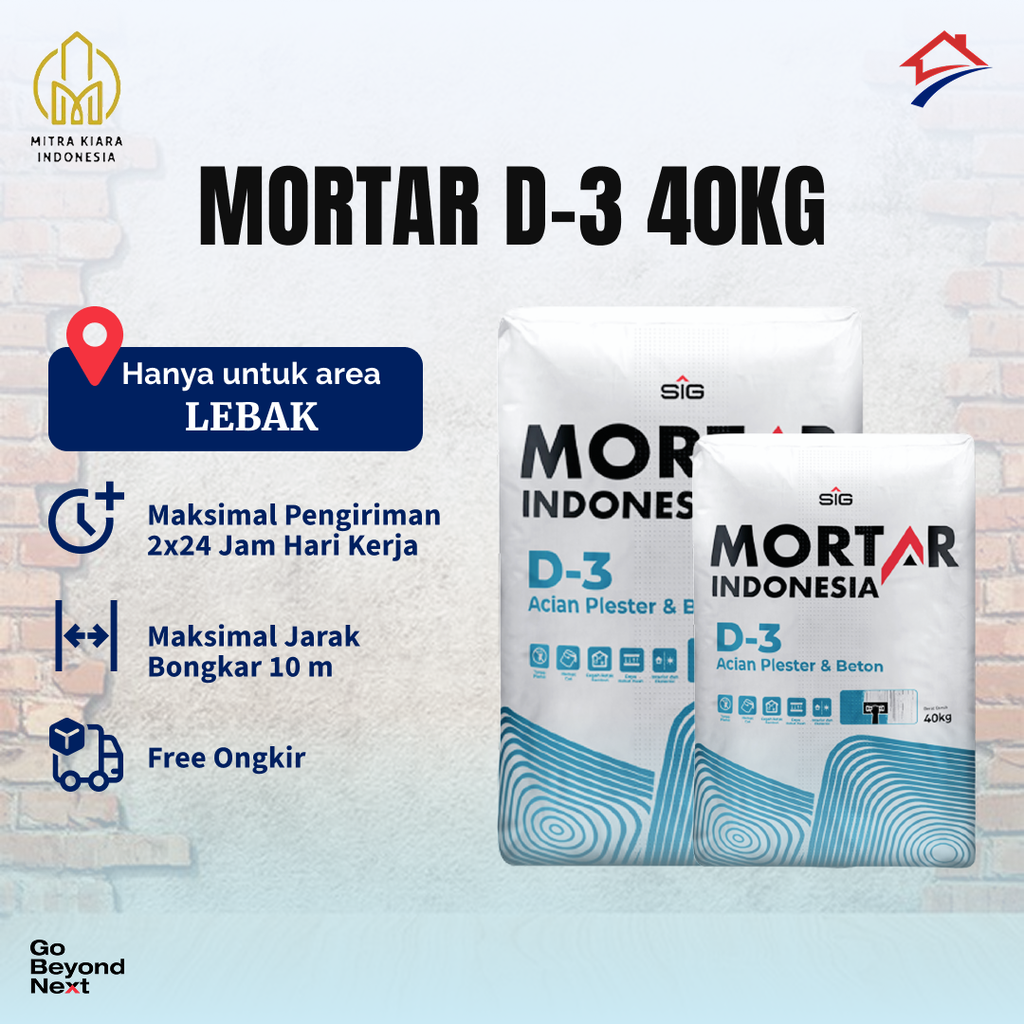Mortar Indonesia Perekat Bata Ringan (D-1) Area DKI Jakarta