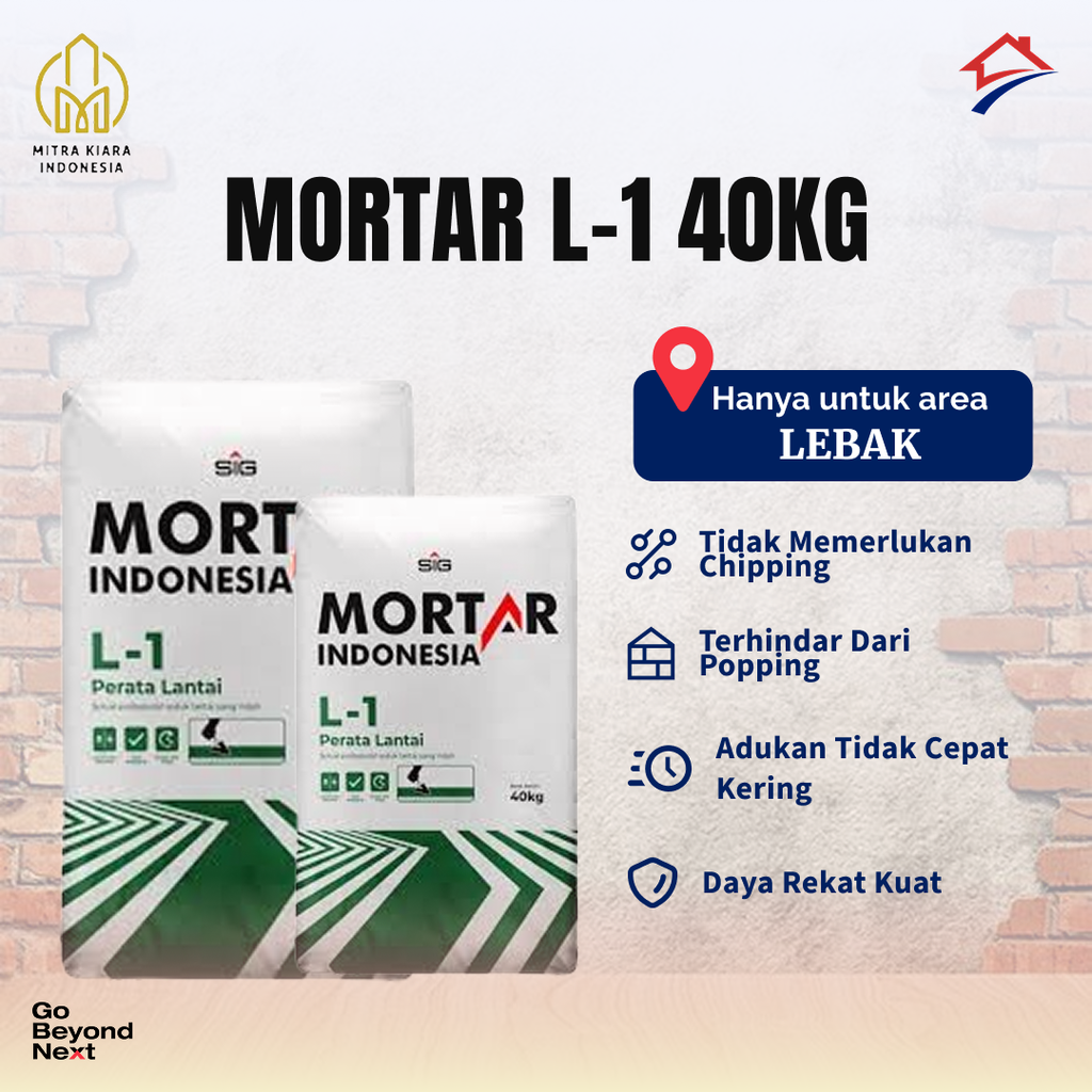 Mortar Indonesia Perata Lantai (L-1) - Area Lebak