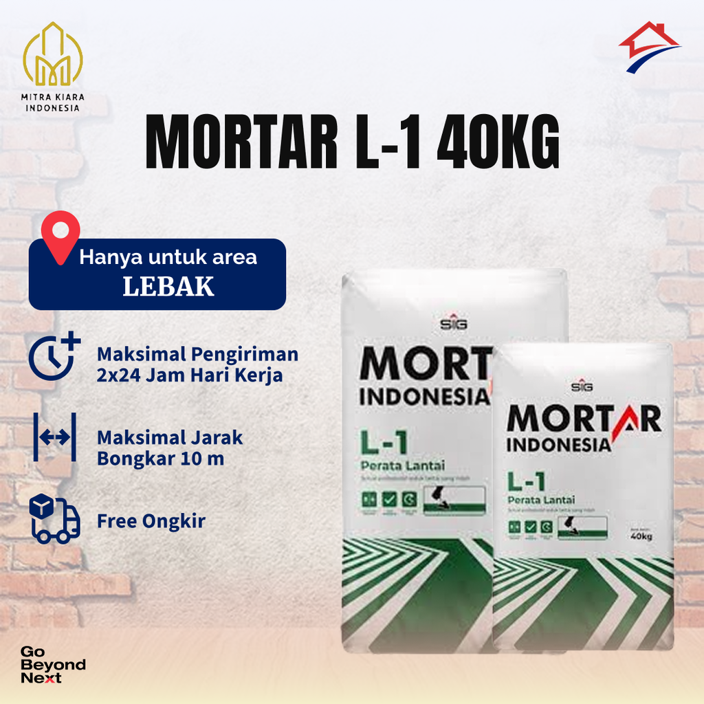 Mortar Indonesia Perata Lantai (L-1) - Area Lebak
