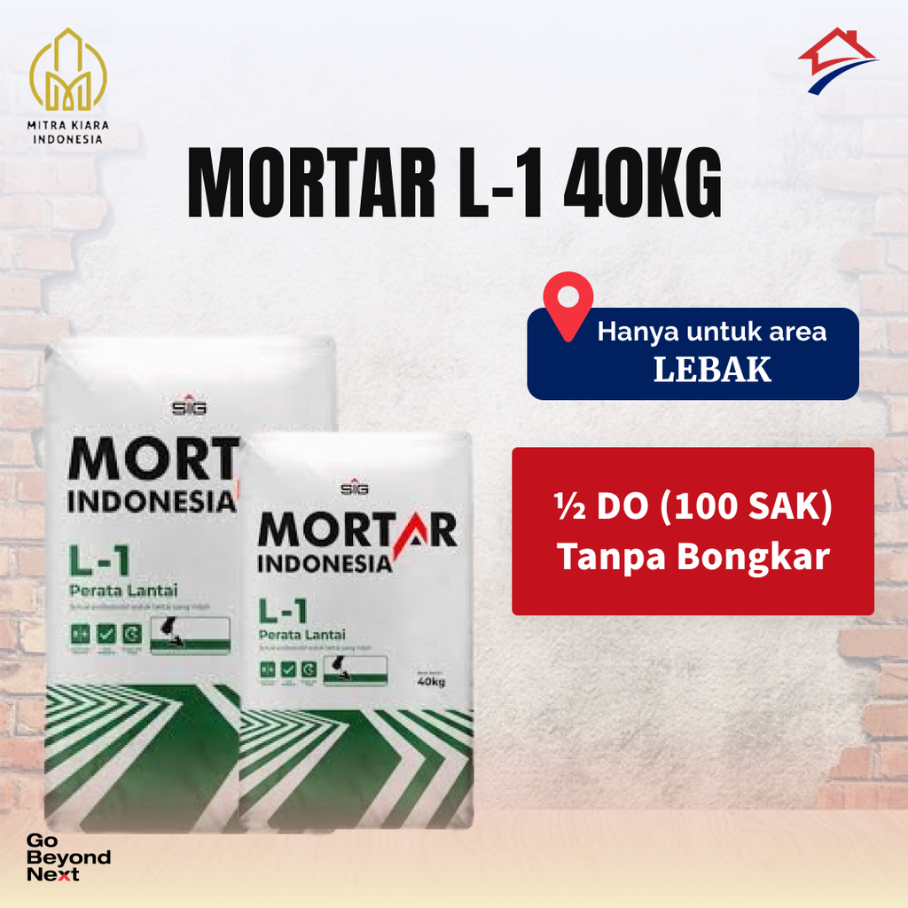 Mortar Indonesia Perata Lantai (L-1) - Area Lebak
