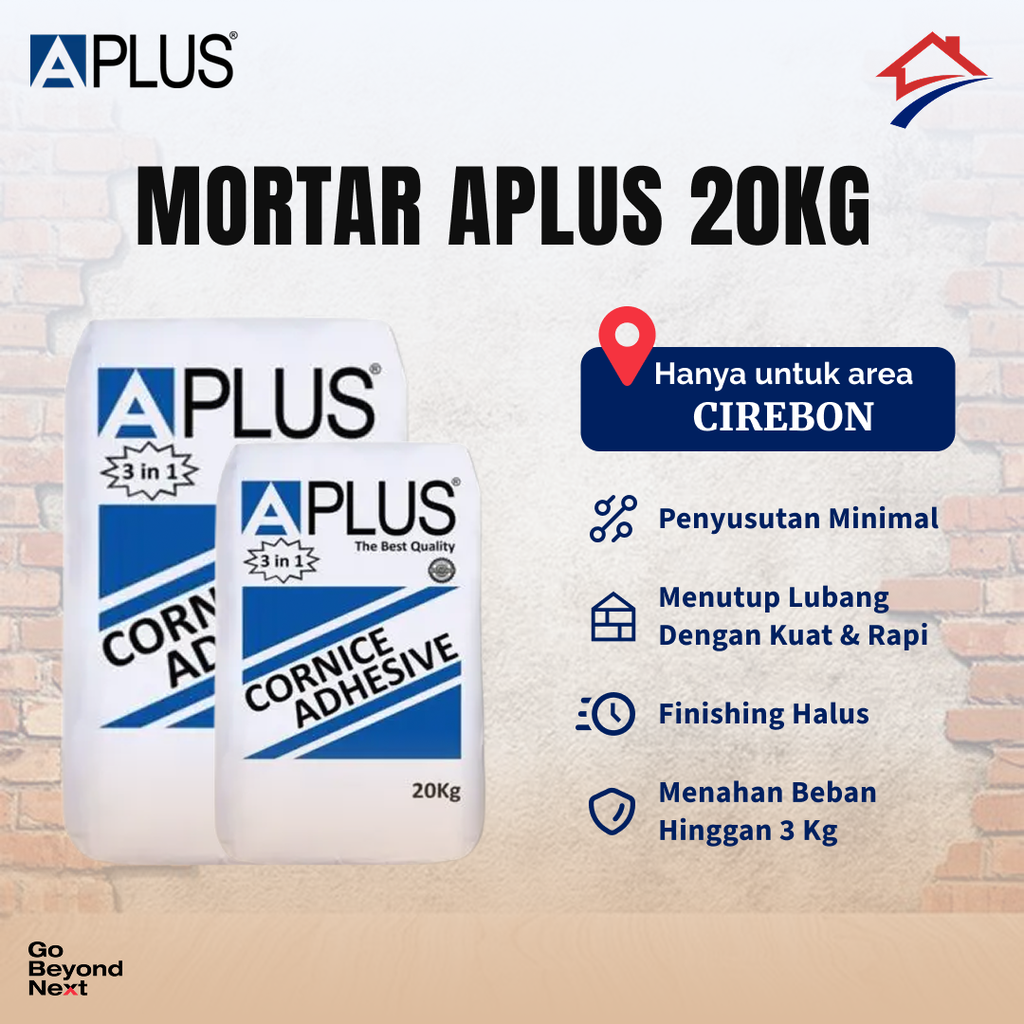 Mortar Aplus Cornice Adhesive 3 in 1 Area Cirebon