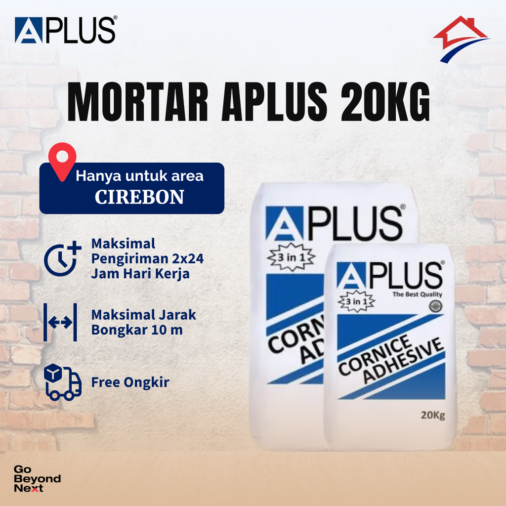 Mortar Aplus Cornice Adhesive 3 in 1 Area Cirebon
