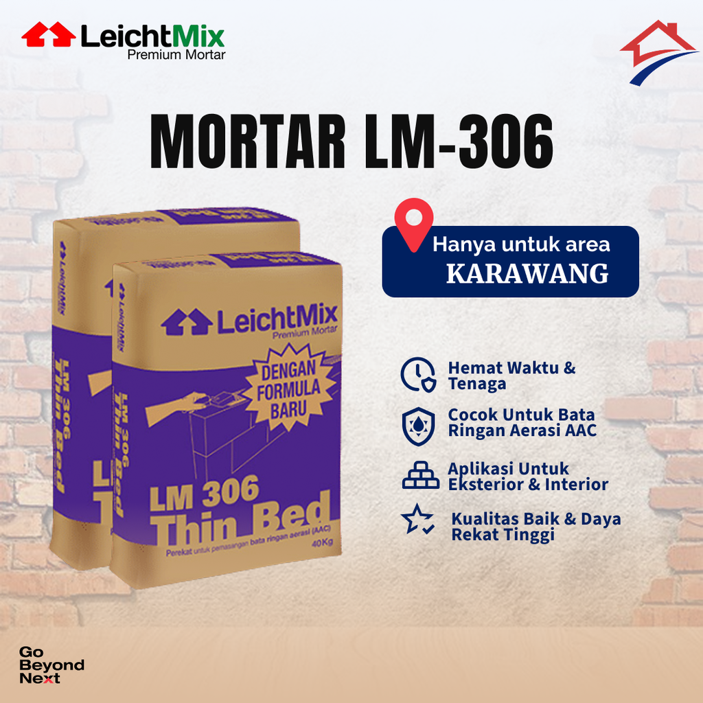 Mortar LeichtMix LM 306 Thin Bed 40kg Area Karawang