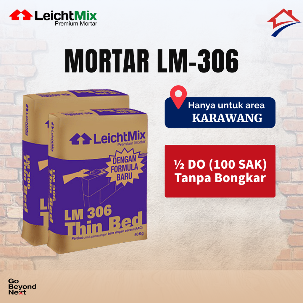 Mortar LeichtMix LM 306 Thin Bed 40kg Area Karawang