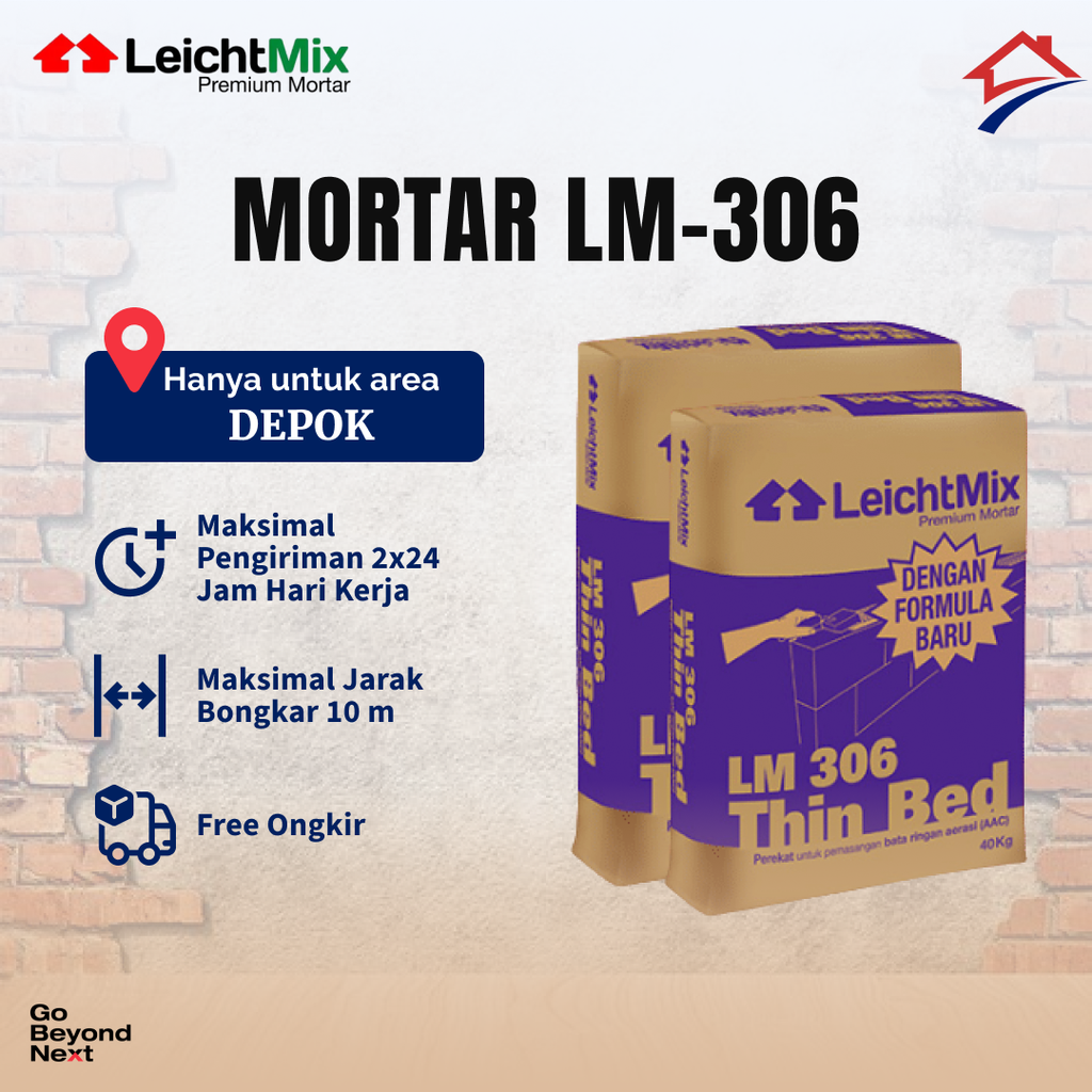 Mortar LeichtMix LM 306 Thin Bed 40kg Area Depok