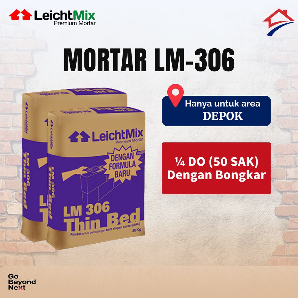 Mortar LeichtMix LM 306 Thin Bed 40kg Area Depok