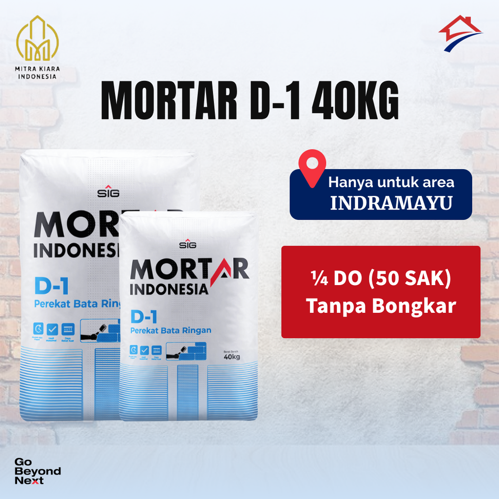 Mortar Indonesia Perekat Bata Ringan (D-1) Area DKI Jakarta