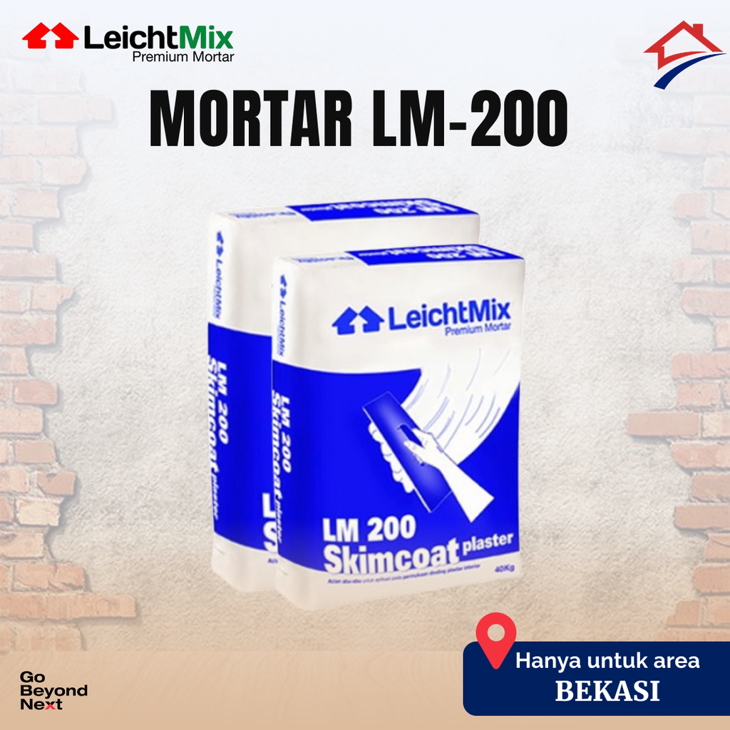 Mortar LeichtMix LM 200 Skimcoat Plaster 40kg Area Bekasi