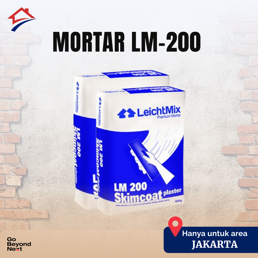 Mortar LeichtMix LM 200 Skimcoat Plaster 40kg Area Jakarta