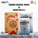 Paket Mortar D-1 Perekat Bata Ringan + Semen Gresik 40kg - Depok
