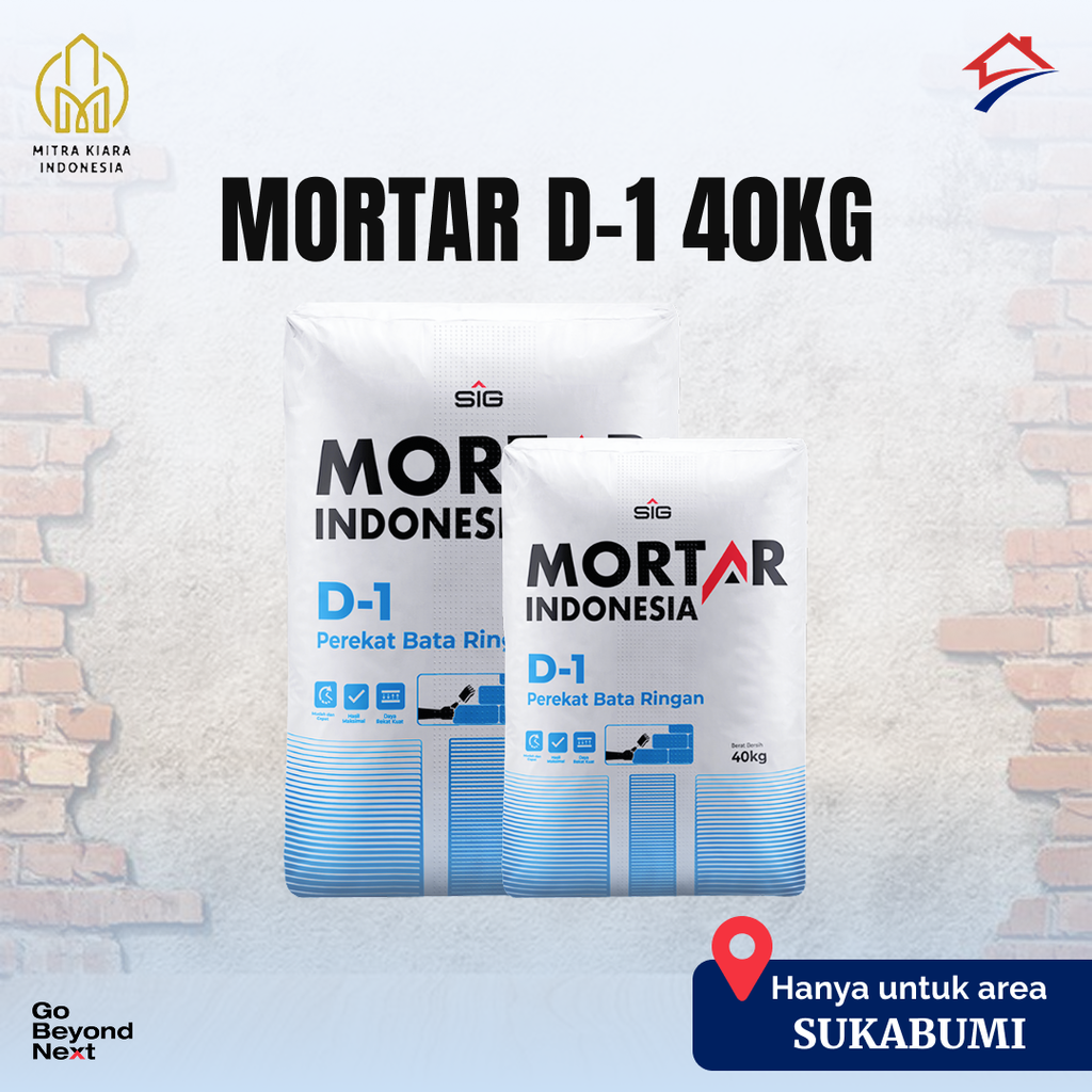 Mortar Indonesia Perekat Bata Ringan (D-1) Area Sukabumi